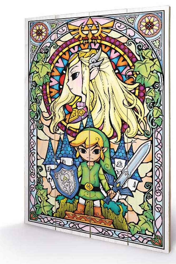 Legend of Zelda Stained Glass Trätryck 40 x 60 cm pyramid international