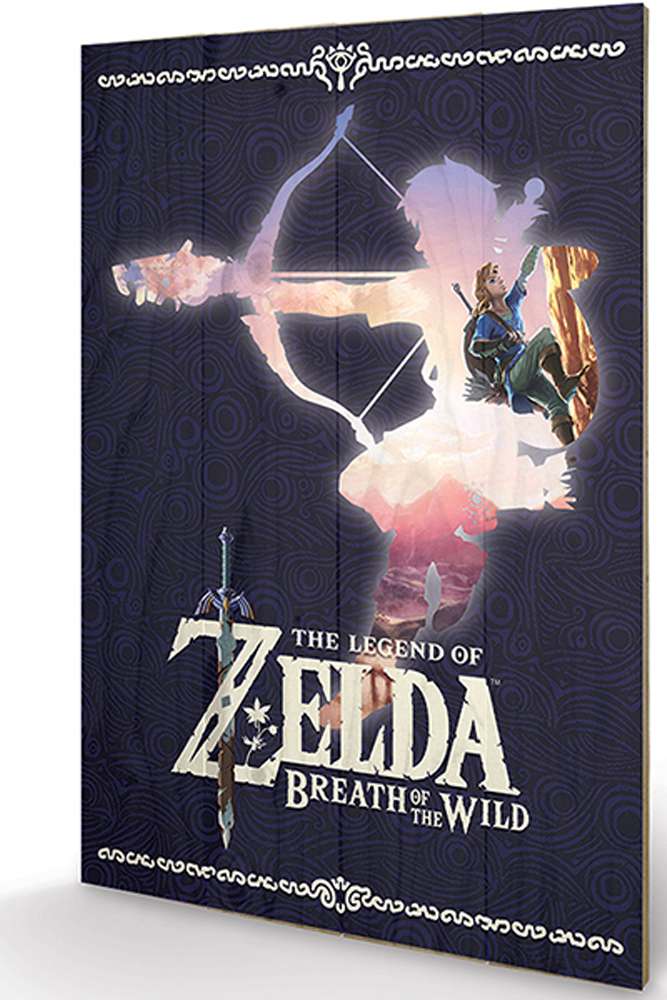 Legenden om Zelda: BotW Silhouette Trätryck pyramid international