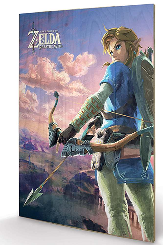 Legenden om Zelda: Breath of the Wild Landskap Trätryck pyramid international