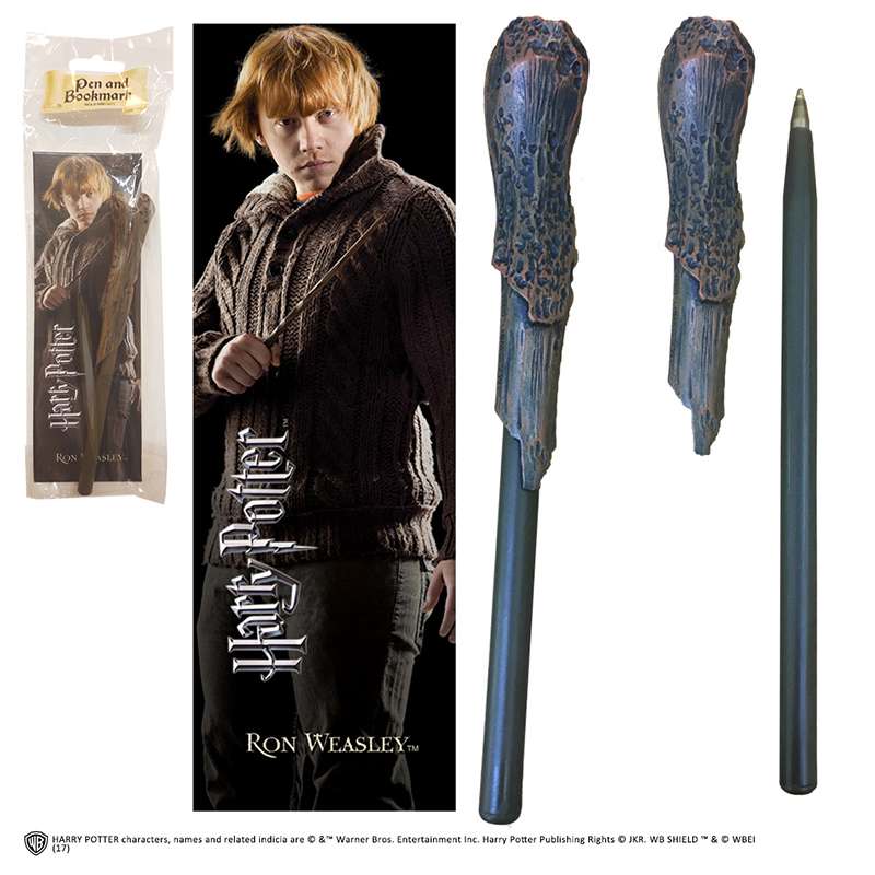 Harry Potter Ron Weasley Wand Pen och Bokmärke noble collections