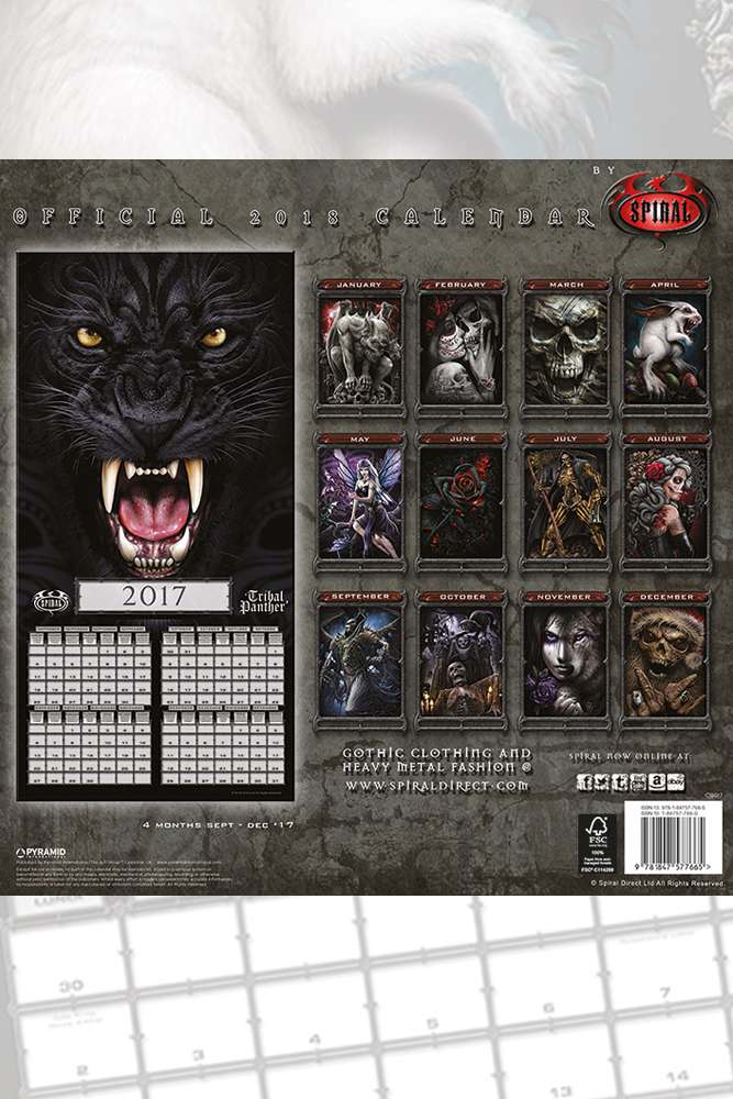 Spiral 2018 kalender pyramid international