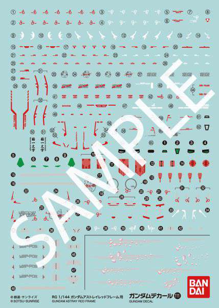 Gundam Decal 111 RG Gundam Ast Red 1/44 bandai model kit gunpla
