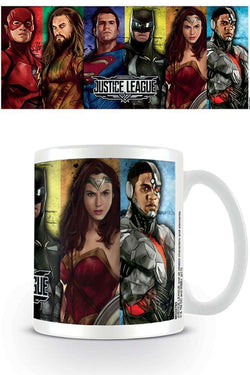 Justice League Filmhjältar Stripes Mugg - Robotto