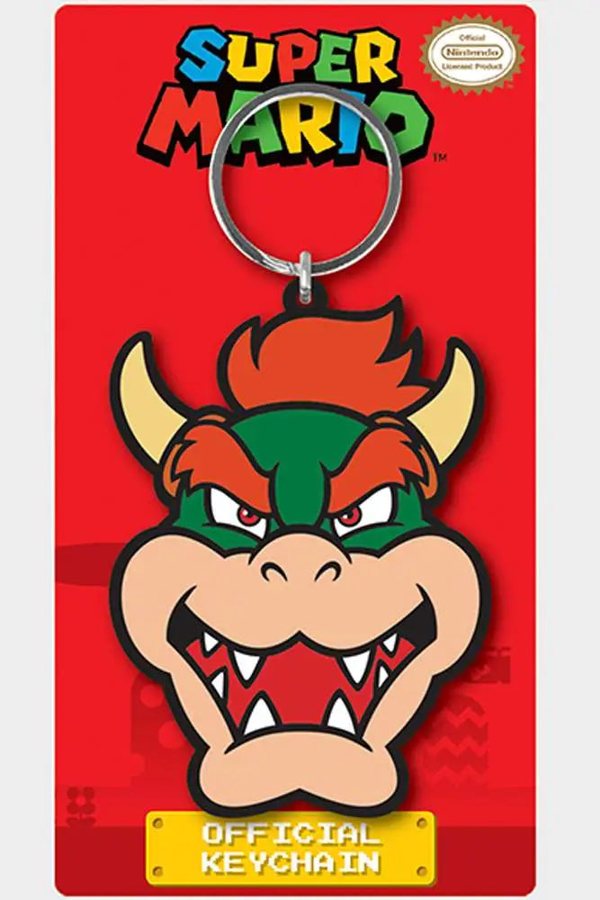 Super Mario Bowser Nyckelring i Flerlagers Gummi – 5 cm Längd