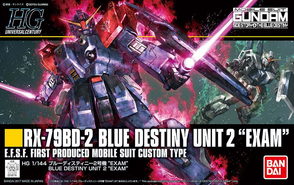 HG Gundam Blue Destiny Unit 2 Exam 1/144 - Modellbyggsats bandai model kit gunpla