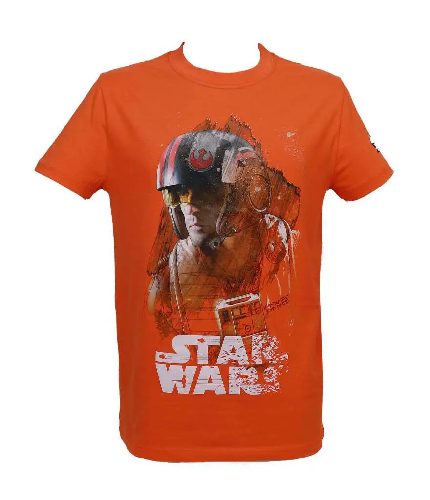T-Shirt SW EP VIII X-Wing Orange Pojke - M