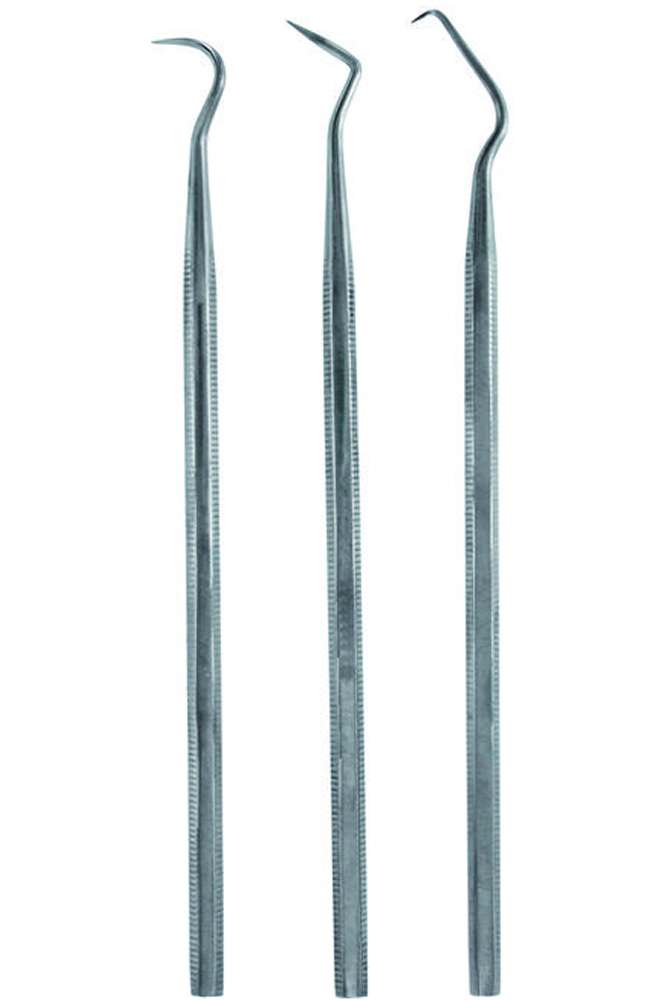 Set med 3 rostfria probverktyg vallejo