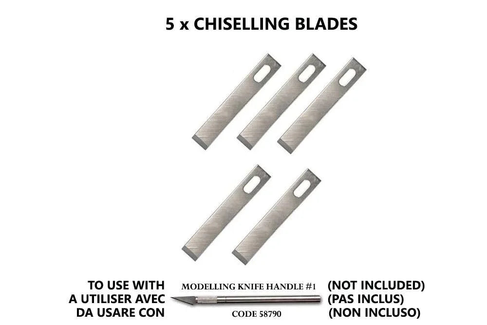 Chiselling Blades Set (5) for No.1 Handle - Robotto
