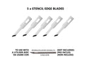 Stencil Edge Blades Set (5) for No. 1 Handle vallejo
