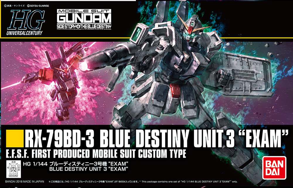 Hg Blue Destiny Unit 3 Exam 1/144 – Modellbyggsats bandai model kit gunpla