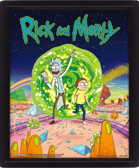 RICK AND MORTY PORTAL POSTER 3D LENT. - bild 1