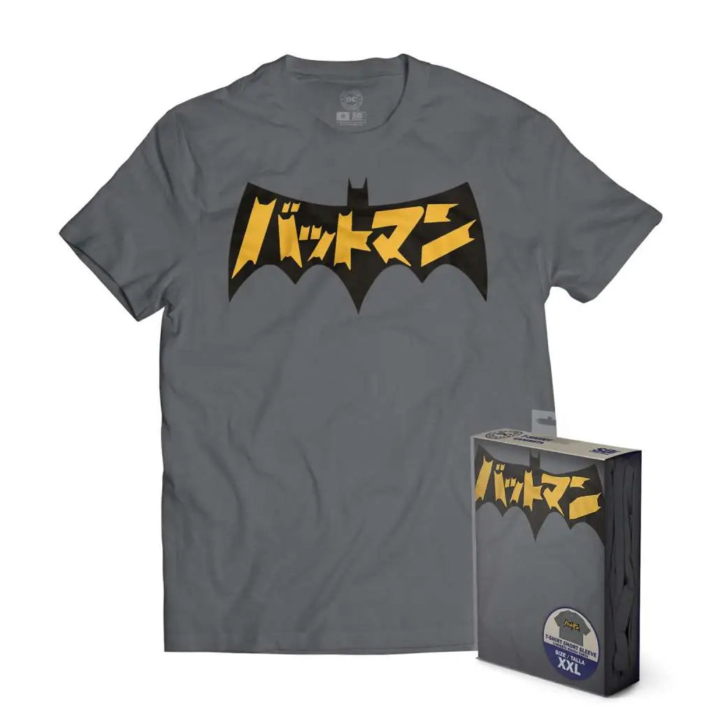 T-Shirt DC Batman Japanese Logo Grey - S