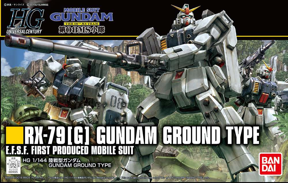 HG Gundam Ground Type 1/144 – Byggsats för Hobbyentusiaster bandai model kit gunpla