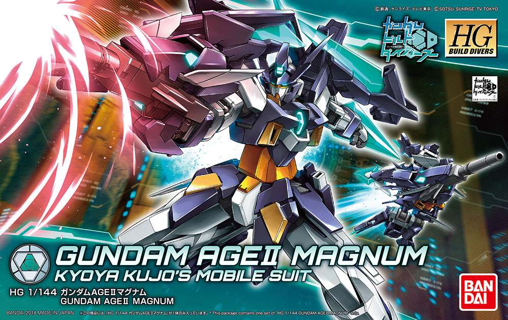 Hgbd Gundam Age II Magnum 1/144 - Byggsats med hög kvalitet bandai model kit gunpla