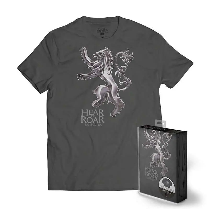 Lannister Metallic Logo T-Shirt - Grey - Men's