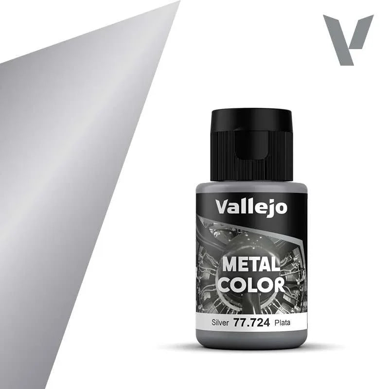 Metal Color 77724 Silver - Vattenbaserad Metallfärg för Airbrushing - Robotto