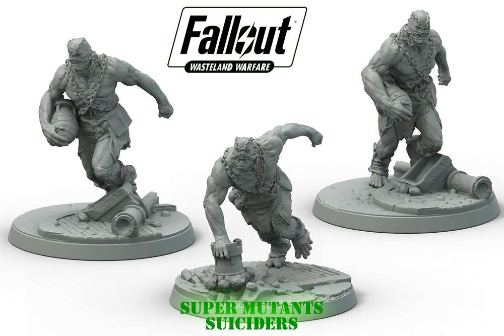Fallout Wasteland Warfare Super Mutant Suiciders Set modiphius