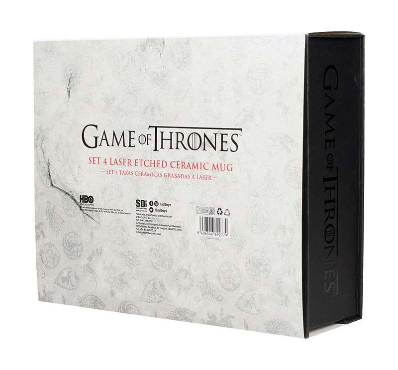 Got Houses Emblem B/W 4 Mug Set - Robotto