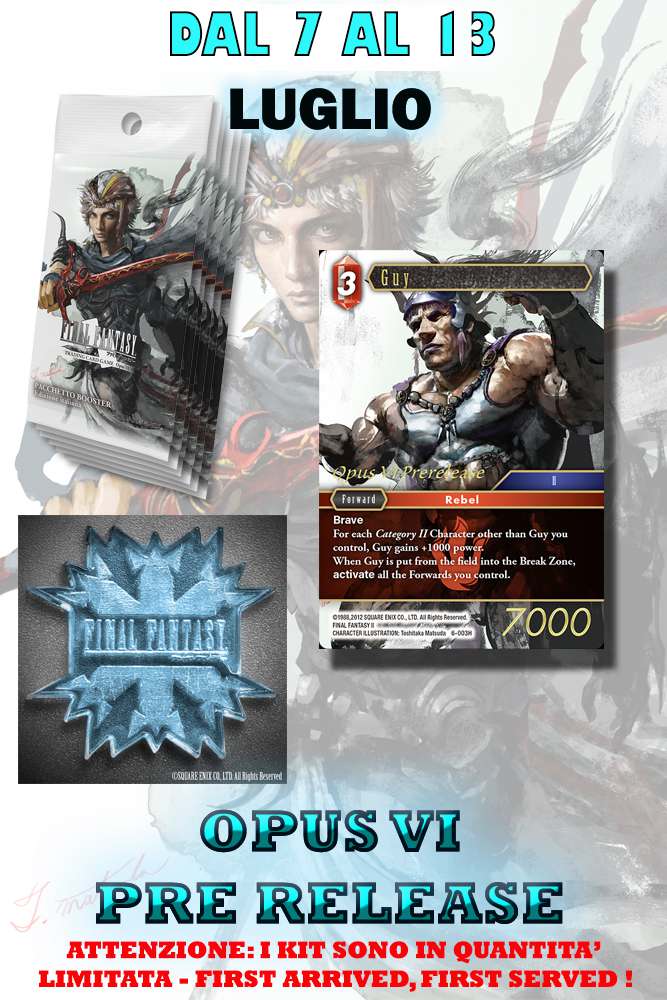 Final Fantasy Trading Card Game Opus VI Pre Release Kit square enix
