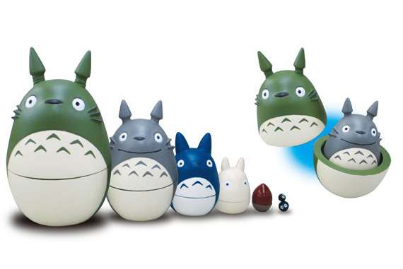 Totoro Matryoshka Dockor - Traditionell Handgjord Konst studio ghibli