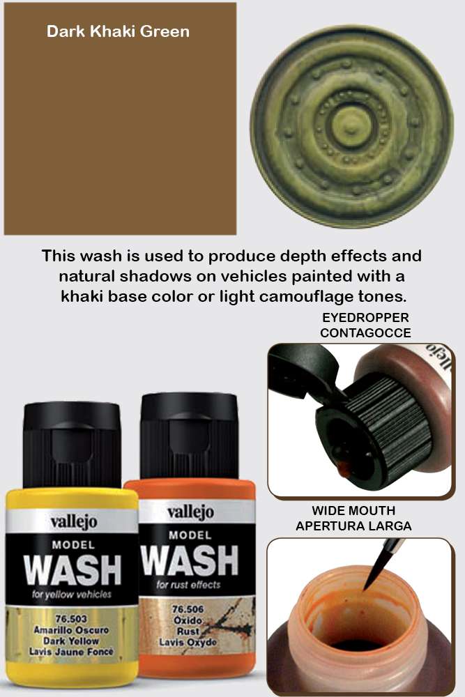 Model Wash 76520 Mörk Khaki Grön vallejo