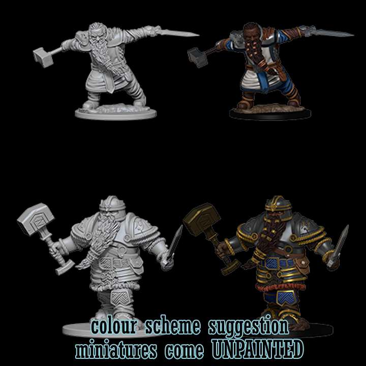 D&D Nolzur's Marvelous Miniatures Dvärg Manlig Krigare wizkids