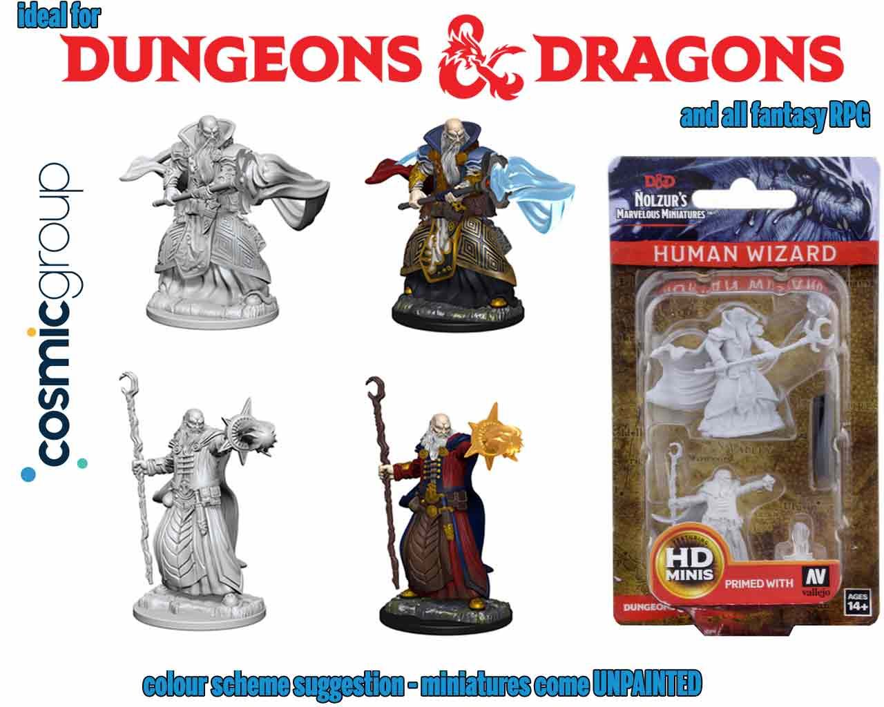 D&d Nolzur's Marvelous Miniatures - Mänsklig Man Trollkarl