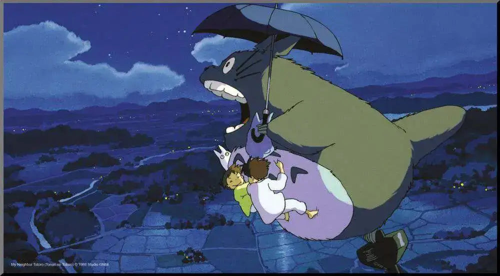 TOTORO WITH UMBRELLA WOOD PANEL