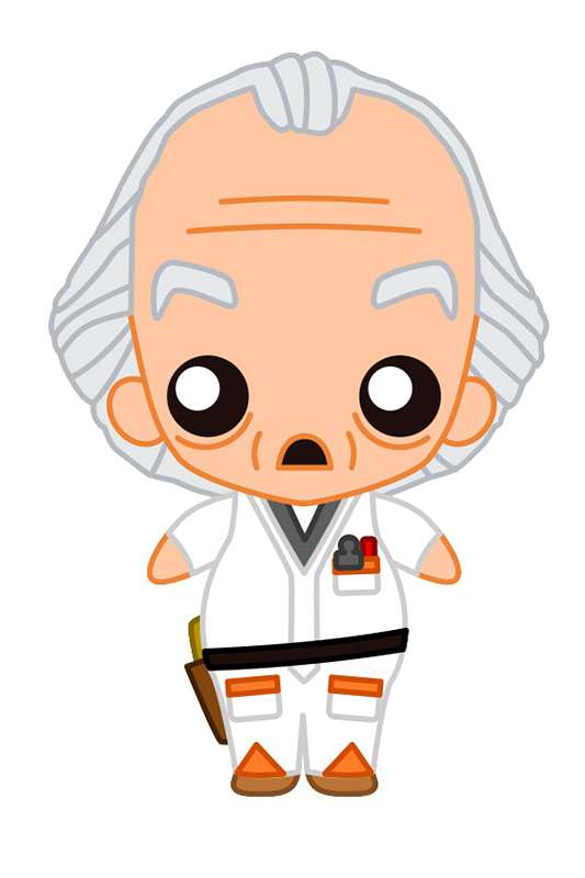 Bttf Doc Brown Pokis Figur - Samlarfigur från Tillbaka till Framtiden sd toys