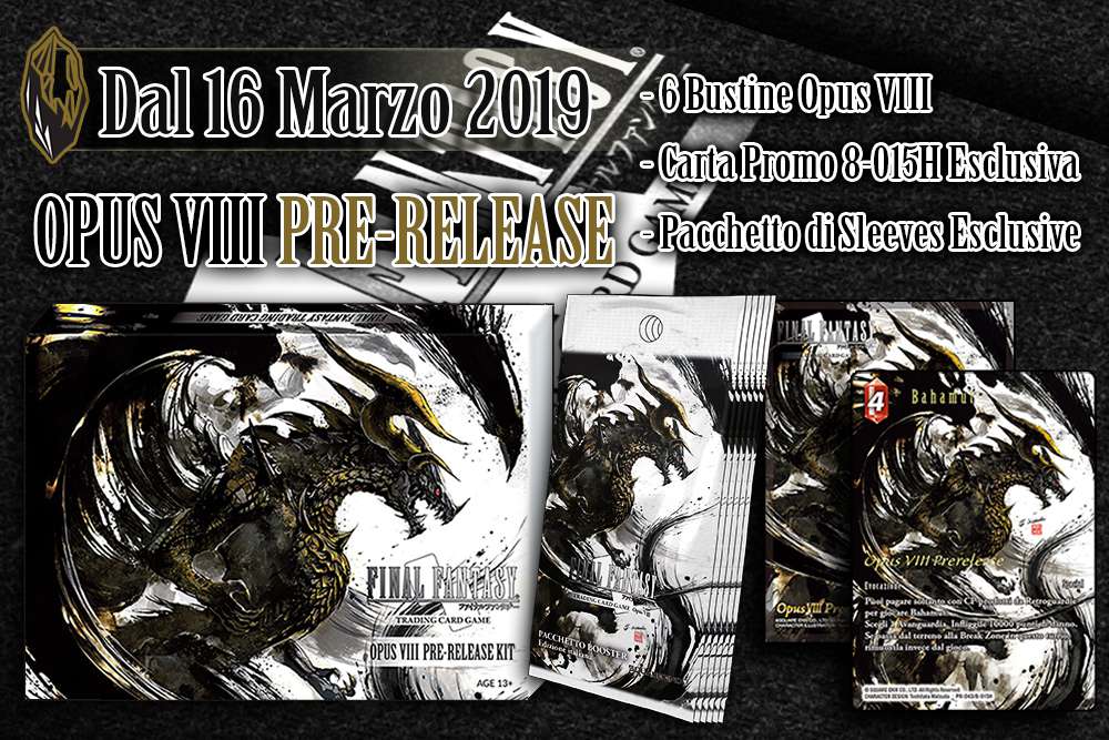 Final Fantasy Trading Card Game Opus VIII Pre Release Kit square enix