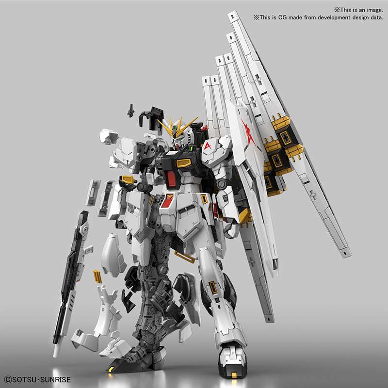 RG Gundam Nu 1/144 - Professionell Modellbyggsats bandai model kit gunpla