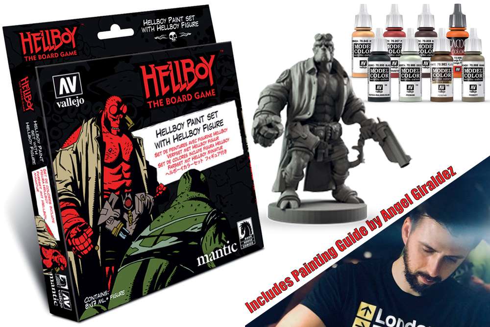 Hellboy Målarset med Figur vallejo