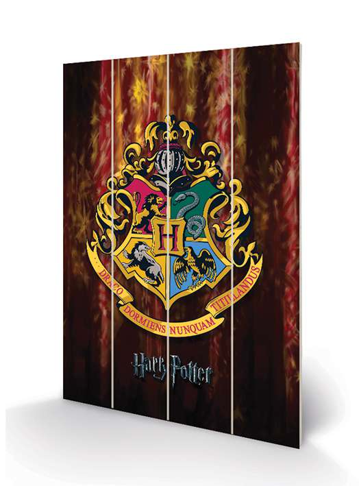 Harry Potter Hogwarts Crest Trätryck 40 x 59 cm pyramid international