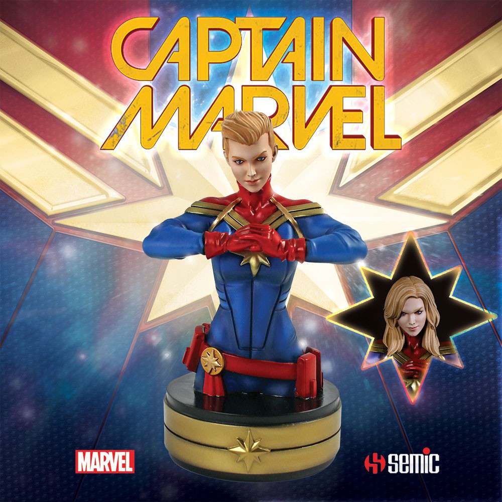 Captain Marvel Bust - Samlarfigur i hög kvalitet semic