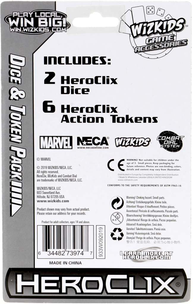 Mhc Captain America & Avengers Tärningar och Token wizkids