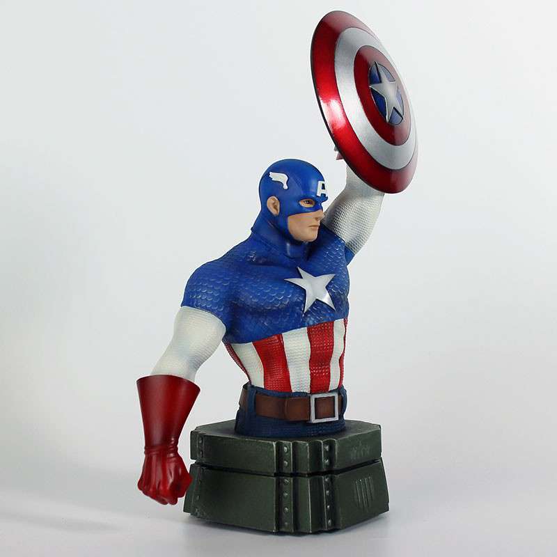 Captain America Bust - En Samlarobjekt av Hög Kvalitet semic