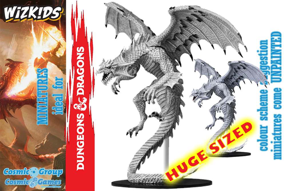 Pathfinder DCUM Gargantuan White Dragon Miniature wizkids
