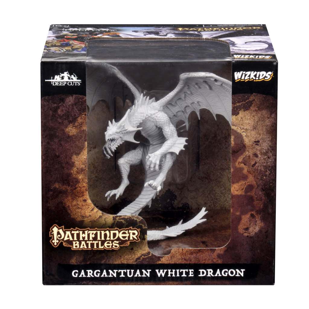 Pathfinder DCUM Gargantuan White Dragon Miniature wizkids