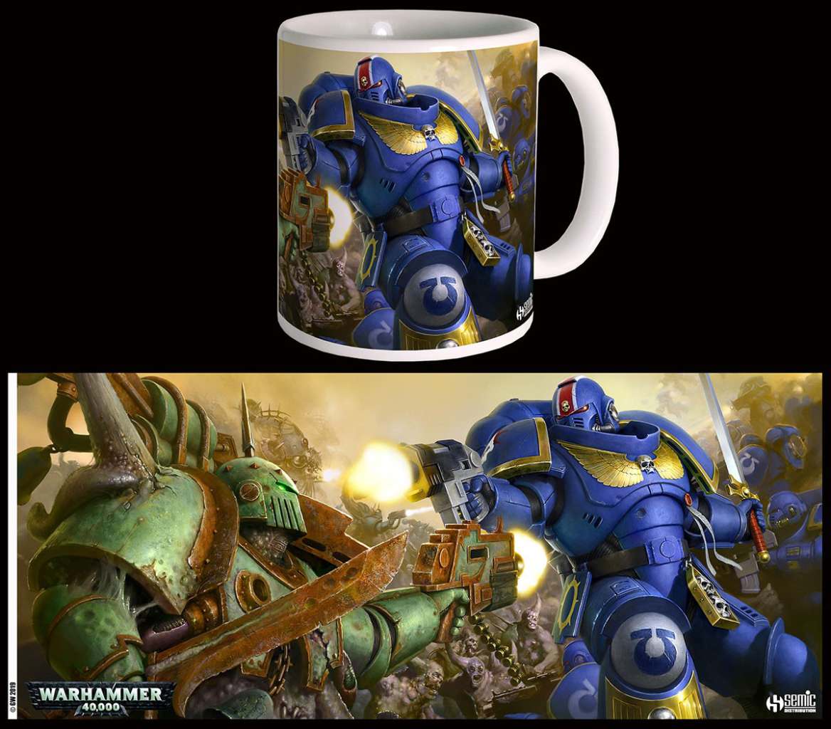 Warhammer 40k Ultramarines vs Nurgle Mugg