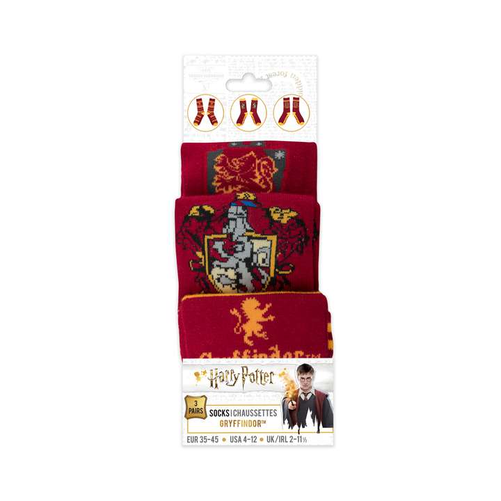 Harry Potter Gryffindor Strumpor - 3 Par Set cinereplicas