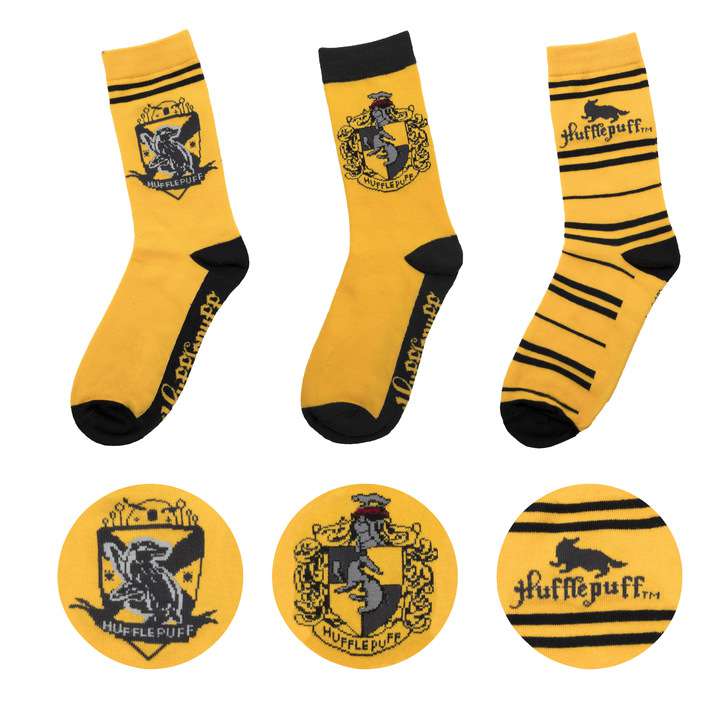 Harry Potter Hufflepuff Strumpor - 3 Par Set cinereplicas