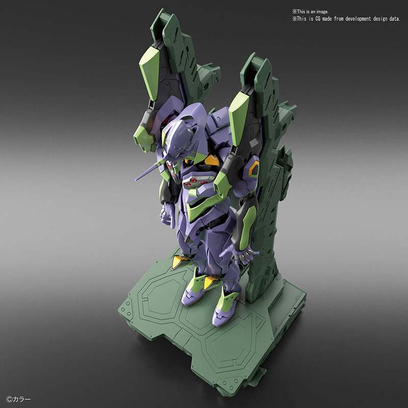 Rg nge eva unit 01 & transport set 1/144 - Detaljerad Modell bandai model kit gunpla