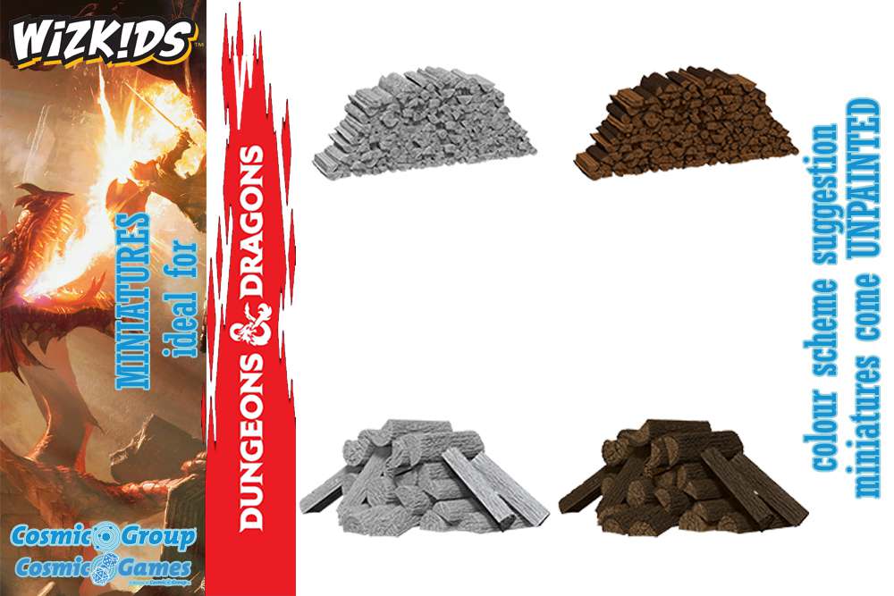 Wizkids Um Piles of Wood - Plastiska Resine Miniatyrer wizkids