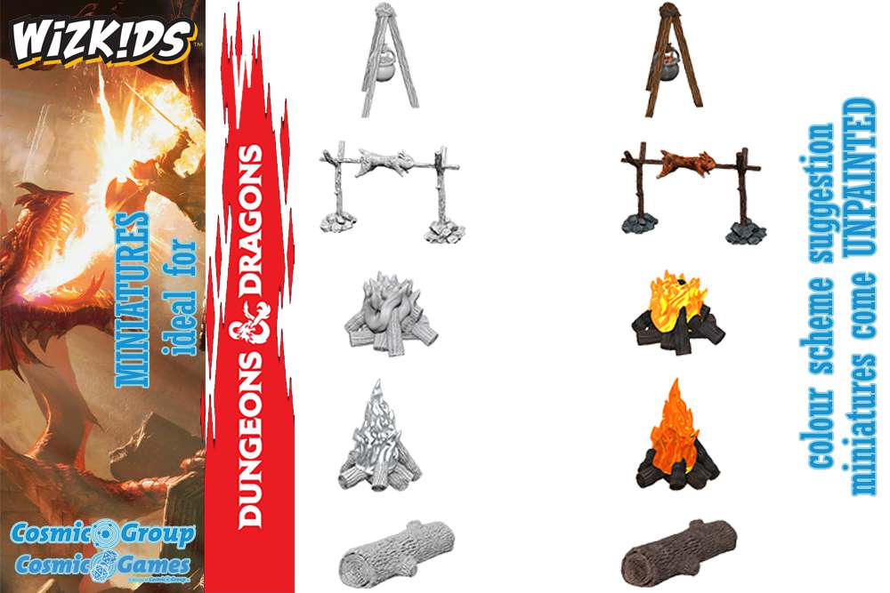 WizKids Um Camp Fire & Sitting Log Miniaturer wizkids