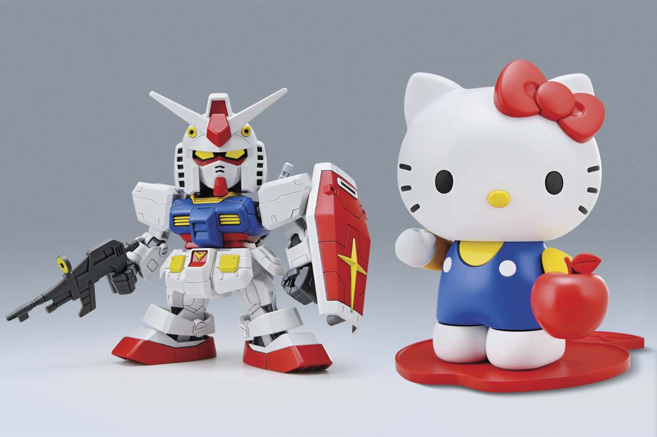 SD Hello Kitty/Gundam RX-78-2 EX Stand – Bygg din favorit bandai model kit gunpla