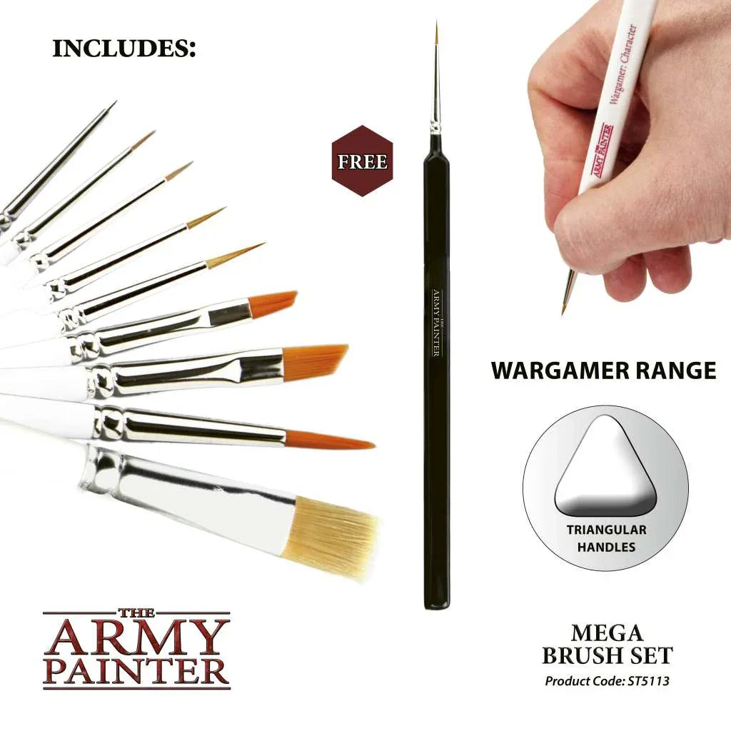 Mega Brush Set - Wargames Penslar för Perfekt Målning - Robotto