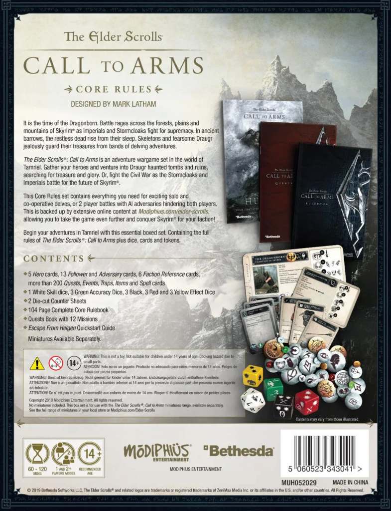 Elder Scrolls: Call to Arms Core Rule Box modiphius