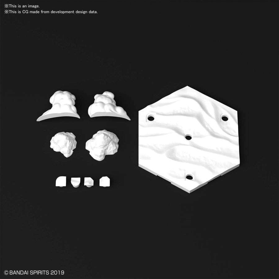 Anpassa scenbas snöfältver bandai model kit gunpla