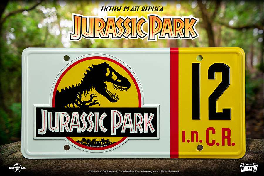 Jurassic Park Dennis Nedry Registreringsskylt Replica doctor collector