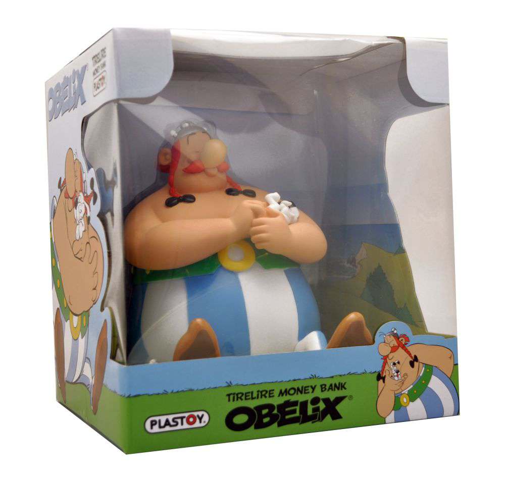Asterix Obelix med Idefix Sparbössa plastoy